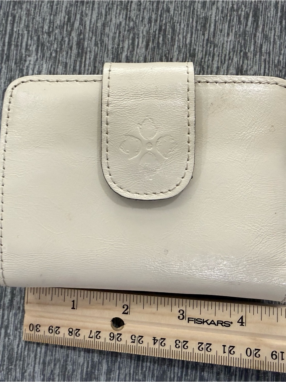 Patricia Nash Cream Leather Snap Wallet